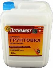 Грунтовка Оптимист Проникающая акриловая грунтовка для наружных и внутренних работ G102 4607067840066
