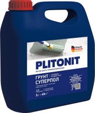 Грунтовка Plitonit Грунт СуперПол Profi глубокого проникновения 3 л концентрат 1:3