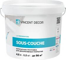 Грунтовка Vincent Краска грунт укрывная для декоративных штукатурок Decor Sous Couche