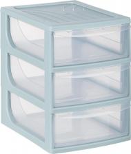 Бокс Attache Бокс с выдвижными лотками 3 лотка бирюзовый (формат А5)