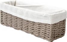 Корзина Handy Home Плетеная стеллажная корзина, для хранения вещей, Цвет серый, объем 3 л, 30х10х10 см
