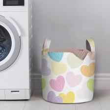 Корзина JoyArty Корзина для белья в ванную органайзер Карамельные сердца 35x35 см