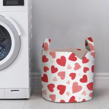 Корзина JoyArty Корзина для белья в ванную органайзер Сердечки 35x35 см