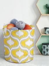 Корзина JoyArty Мягкая текстильная корзина для хранения вещей и игрушек Узоры на оранжевом фоне с ручками planta_378453_5 подойдет для хранения вещей и организации