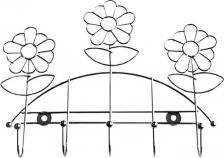 Хранение вещей Мультидом Планка 5 крюч "Ромашка" 24см