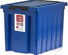 Контейнер Rox Box Контейнер 50x39x40 см 50 л пластик с крышкой и роликами цвет синий