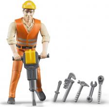 Игровой набор Bruder Фигурка строителя с аксессуарами