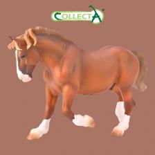 Игровой набор Collecta Фигурка животного Лошадь жеребец бретонской верховой лошади, 80008b