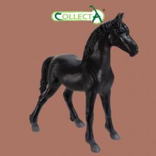Игровой набор Collecta Фигурка животного Лошадь Жеребёнок Фризской лошади чёрный, 88815b