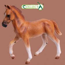 Игровой набор Collecta Фигурка животного Лошадь Жеребёнок Перуанский Пасо каштановый, 88751b