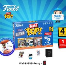 Игровой набор Funko Фигурка Bitty POP! Pixar Wall-E+EVE+Remy+Mystery (1 of 4) 4PK 75469