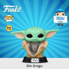 Игровой набор Funko Фигурка ! Bobble Star Wars Mandalorian S10 Din Grogu with Armor 80004