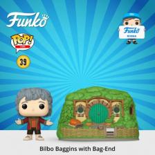 Игровой набор Funko Фигурка ! Town LOTR Bilbo Baggins with Bag-End 80835