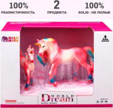 Игровой набор Masai Mara Фигурка MM206-422 Мир фэнтези Семья красных единорогов, 2 предмета