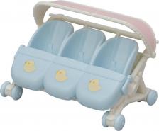Игровой набор Sylvanian Families Аксессуар для фигурок Коляска для тройняшек, 5533