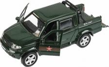 Автомобиль Технопарк Машина металлическая "UAZ pickup армия России", длина 12 см, двери, багажник, инерционная