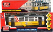 Общественный транспорт Технопарк Трамвай РЕТРО 17см желтый TRAMMC1-17SL-YE