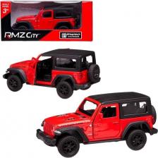 Автомобиль Uni-Fortune Машина металлическая RMZ City 1:32 "Jeep Wrangler Rubicon 2021", красный цвет, двери открываются