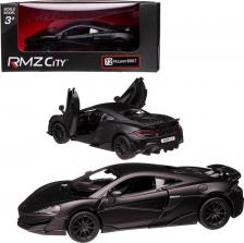 Автомобиль Uni-Fortune Машина металлическая RMZ City 1:32 "McLaren 600LT", черный матовый цвет, двери открываются