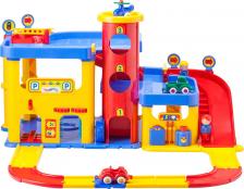 Паркинг Viking Toys Игровой набор Гараж трехуровневый с лестницей, дорогой и машинками