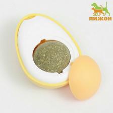Игрушка для кошек Пижон Игрушка для кошек Яйцо, зеленый, пластик, мята, 6 см