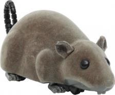 Игрушка для кошек Пижон Игрушка Мышь Для Кошек Заводная Бархатная, мышка черная/серая,1 штука