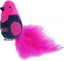 Игрушка для кошек Triol Игрушка для кошек Cat Motion Птичка с LED и перьями розовая, 19 см, 6 штук
