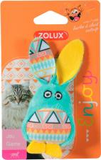 Игрушка для кошек Zolux Игрушка для кошек кролик из капусты, с кошачьей мятой, бирюзовый