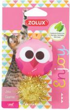 Игрушка для кошек Zolux Игрушка для кошек Совенок с кошачьей мятой розовая