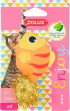 Игрушка для кошек Zolux Игрушка для кошек загадочная рыбка, с кошачьей мятой, 8,5 см