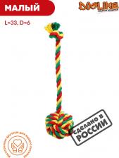 Игрушка для собак Doglike D-2358-YGR Мяч канатный малый collor