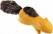 Игрушка для собак GiGwi 75397 Игрушка Белка с отключаемой пищалкой, желтая