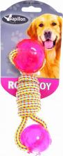 Игрушка для собак Papillon Грейфер для собак Плетеная гантелька с двумя шариками, длина 17 см