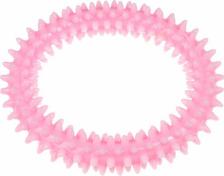 Игрушка для собак Petmax Игрушка для собак Кольцо массажное, розовое, 11 см