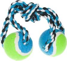 Игрушка для собак Petmax Игрушка для собак Мячи теннисные на веревке с узлом синие 40 см
