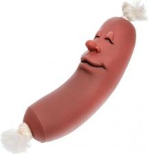 Игрушка для собак Petmax Игрушка для собак Сарделька на веревке, винил 10,5 см