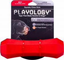 Игрушка для собак Playology Squeaky Chew Stick жевательная палочка с ароматом говядины 0856330008779