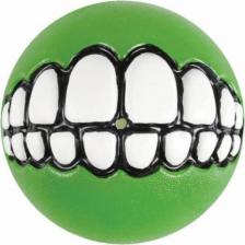 Игрушка для собак Rogz Мяч с принтом зубы и отверстием для лакомств GRINZ малый 0659510041593