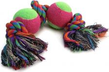 Игрушка для собак Triol XJ /ИN-02400/12111019 Игрушка для собак "Верёвка, 3 узла и 2 мяча", d65/350мм