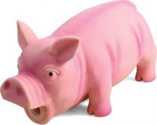 Игрушка для собак Triol Жевательная игрушка для собак Поросенок хрюкающий из латекса, розовый, 16 см