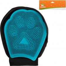 Инструмент для ухода за животными Пижон Рукавица-щетка для шерсти двусторонняя, на правую и левую руку, микс