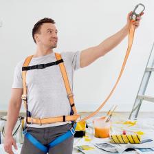 Инструмент: средства защиты ОкаПром Страховочная система УС-2аАЖ лента 1,5 м оранжевая/синяя (0204)