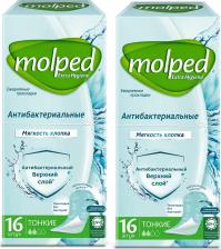 Прокладки Molped Ежедневные прокладки антибактериальные 16 шт