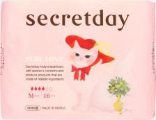 Прокладки Secret Day Хлопковые гигиенические прокладки Pure Love размер М, 16 шт