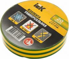 Изолента ИЭК Изолента ПВХ 0.13х15мм (рул.20м) жел./зел. UIZ-13-10-K52