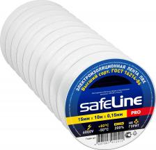 Изолента Safeline Изолента 15/10, белая, 10 шт