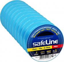 Изолента Safeline Изолента 15/10, синяя, 10 шт