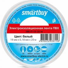 Изолента SmartBuy Изолента SBE-IT-19-20-w белая, 19 мм, 20 м