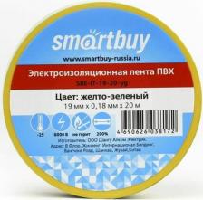Изолента SmartBuy Изолента SBE-IT-19-20-yg желто-зеленая, 19 мм, 20 м