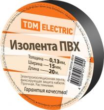 Изолента TDM Electric Изолента ПВХ 0,13*15мм Черная 20метров 10 штук